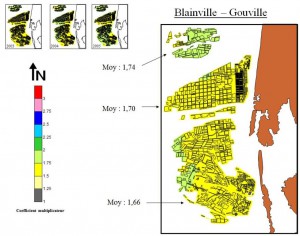 Cartographie rendements ostréicoles sur Blainville et Gouville (SMEL)